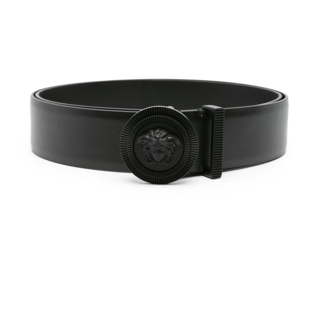 Versace Black Medusa Leather Belt